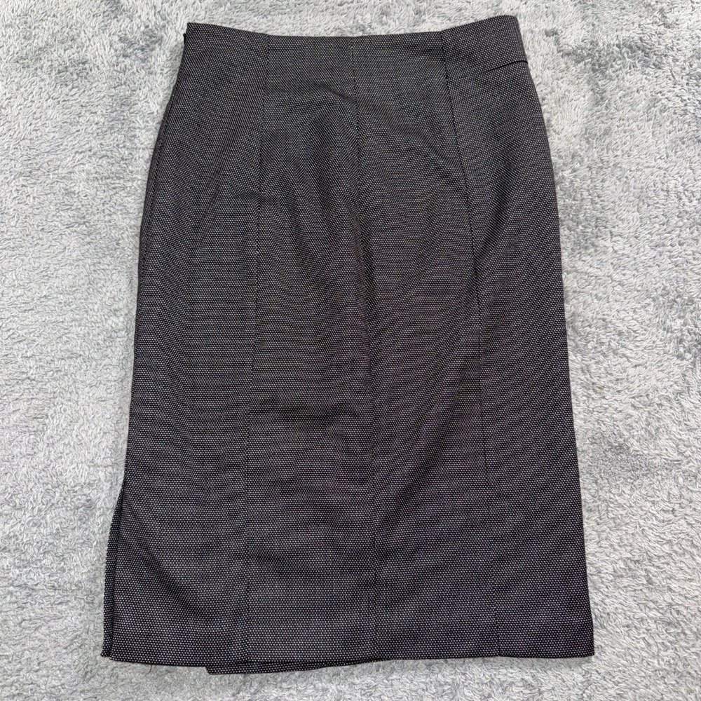 Worthington Pencil Skirt Size 6 Black White Birdseye Professional Lined Skirt